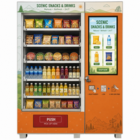 Máquina Expendedora de Bebidas y Snacks, 60 Selecciones, Pantalla Táctil de 21.5 Pulgadas, Máquina Expendedora de Agua y Refrescos, Pago con Tarjeta de Crédito