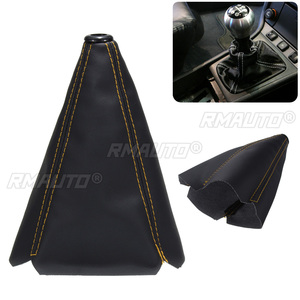 16mm Universal PU Leather Car Auto Gear Shift Collars Carbon Fiber Car Manual Shifter Gear Shift <b>Boot</b> <b>Cover</b> Gaiter - Product Image 3