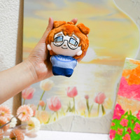 Poupée en peluche personnalisée de 10 cm, motif anime, douce et sûre, avec visage brodé, corps en forme d'étoile de mer, en coton