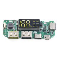 Module de Chargeur de Batterie au Lithium Double USB 5V 2,4A LED Micro/Type-C USB pour Power Bank Mobile, Circuit ICs 18650