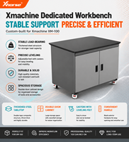 Banc de travail robuste pour machine CNC 5 axes de bureau Xhorse XM100, armoire à outils en acier, table de travail Xhorse3D