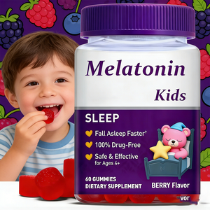 OEM Vegan Melatonin Uyku Jelibonları Magnezyum ve D Vitamini, Limon Balsamı, Bitkisel Özler ile Çocuklar iç<span class=keywords><strong>in</strong></span> Rahatlama ve Uyku Desteği - Product Image 2