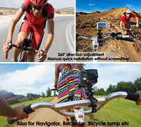 Bracket Sepeda Murah Grosir, Rotasi 360 Derajat, Dudukan untuk Kamera Aksi GoPro DJI Insta360/Speaker Portabel Outdoor