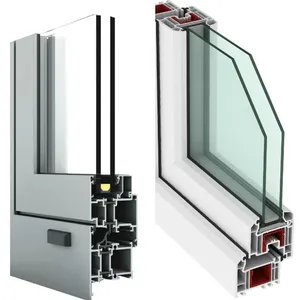 Windows için Shengxin 6063 T5 anodize toz boyalı alüminyum profiller