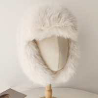 Vente en gros pêcheur blanc chaud hiver fourrure fausse fourrure tricoté moelleux seau longs chapeaux de fourrure pour la saison froide chapeau fournisseur