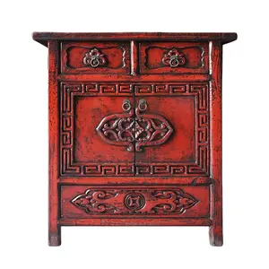 Chinesische antike stil shabby chic möbel massivholz glänzend vintage hause möbel