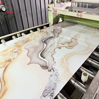 Panneau mural en marbre UV multi-motifs, prix usine, 1220x2600 3mm, installation facile, pour magasin/café/bureau