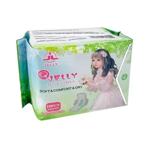 Venta al por mayor eco amigable desechables de algodón orgánico almohadillas sanitarias productos de higiene femenina