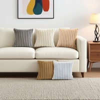 Housse de coussin carrée moderne brodée en peluche, avec noyau amovible et fermeture éclair lavable, sensation haut de gamme pour baies vitrées et salons