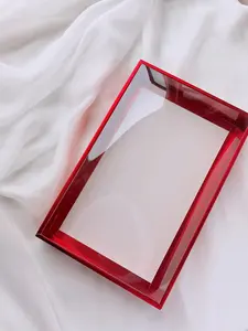 IMEE in Stock Luxury Christmas <strong>Red</strong> Gold White Fancy Strawberry Chocolate Candy Sweet <strong>Box</strong> with Clear Lid Valentine's Day Gift <strong>Box</strong> - Product Image 3