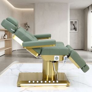 Luxury 4 Motor <b>Electric</b> Facial Bed Sage Green Professional Beauty Bed Silent Height Adjustable Treatment <b>Table</b> Spa Chair - Product Image 5