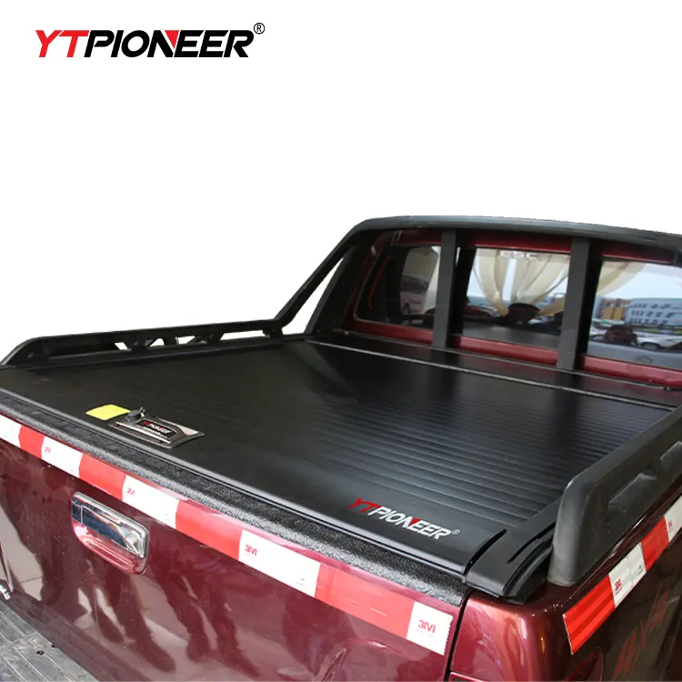 YTPIONEER Aluminum Hard Retractable Manual Pickup Truck Bed Cover Tonneau Cover For Isuzu DMax 2007-2023