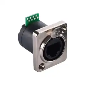 Oswell Fabriek Rj45 90 Graden Paneel Ip65 Waterdichte 8 Pin Connector