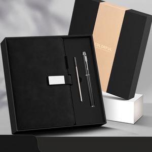 Artículos Promocionales de Lujo FX, Cuaderno de Cuero A5, Juego de Regalo Empresarial de Lujo, Juego de Regalo de Cuaderno Personalizable con Bolígrafo - Product Image 3