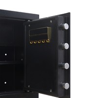 Coffre-fort silencieux Weichi en acier pour bureau à domicile, avec serrure à clé, code électronique et multiples clés, pour table de chevet ou fixation murale