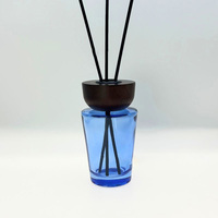Bouteille d'arôme simple européenne de 100 ml en gros avec couvercle en bois massif, diffuseur de parfum à bâtonnets sans flamme, flacon vide en stock