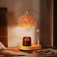 Lampe chauffe-cire parfumée en bois massif, sans flamme, pour aromathérapie domestique, style rétro pour chambre à coucher, pour l'exportation