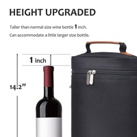 Sac isotherme pour 2 bouteilles de vin, sac isotherme pour champagne, sac de pique-nique imperméable, sac isotherme pour vin