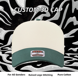 Gorra de Béisbol de Alta Calidad con Logotipo Bordado en 3D Personalizado, 5 Paneles, 100% Algodón, Estilo Business Dot, con Lazos y Visera en Relieve, Cierre a Presión - Product Image 2