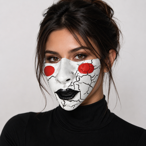 Máscara de Resina de Marioneta Espeluznante de Media <span class=keywords><strong>Cara</strong></span>, Máscara de Muñeca de Terror Agrietada para Cosplay, Accesorios para Fiestas de Disfraces de <span class=keywords><strong>Halloween</strong></span> para Hombres y Mujeres - Product Image 5