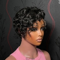 Perruques 100% Cheveux Naturels Vierges 12A avec Cuticules Alignées pour Femmes Noires, Fournitures de Cheveux Brésiliens, Perruques Courtes à Dentelle Frontale, Cheveux Indiens Brésiliens