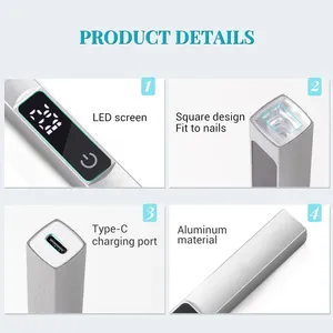 Lampe à ongles UV LED portable rechargeable, séchage rapide, pour manucure, mini lampe torche avec écran tactile - Product Image 3