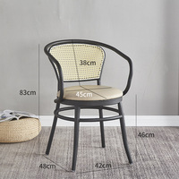 Nouvelle Chaise de Salle à Manger Rétro 2026 avec Accoudoirs, Chaise de Restaurant et Mobilier Domestique