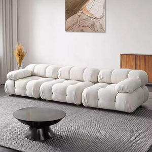 Dareko Design moderne Mario <span class=keywords><strong>Bellini</strong></span> Boucle canapé modulaire en forme de L meuble de salon en velours compressé dans la boîte - Product Image 3