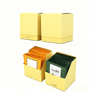 Boîtes d'emballage de produit de thé recyclables universelles de forme irrégulière personnalisation de boîte d'emballage de thé 10 sacs de café en vrac personnalisé accepter - Product Image 3
