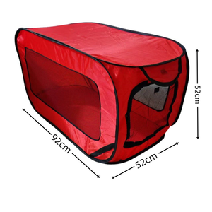 Taşınabilir Nefes Alabilen Oxford Kumaş Evcil Hayvan Kafesi (Kedi ve Köpekler İçin) Araba Kullanımı İçin Fermuarlı Kapatma ile Kolay Monte Edilir - Product Image 5