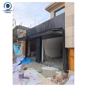 <span class=keywords><strong>Porte</strong></span> moustiquaire automatique à panneau sectionnel moderne en aluminium et <span class=keywords><strong>bois</strong></span> pour <span class=keywords><strong>2</strong></span> <span class=keywords><strong>voitures</strong></span> avec fenêtres - Product Image 5