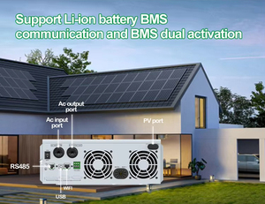 ระบบไฮบริดพลังงานแสงอาทิตย์ BEES TECH แบบ Pure Sine Wave รองรับการเชื่อมต่อแบบ On/Off Grid กำลังไฟ 5KW 6kw 10kw 12kw พร้อมระบบ Dual MPPT และรองรับการเชื่อมต่อแบบขนานผ่าน WIFI มาตรฐาน - Product Image 4
