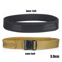 Sabuk pengikat cepat 2-in-1, sabuk nilon taktis empuk pelepasan cepat, sabuk luar MOLLE kaku ganda 1.75 "Tugas Berat