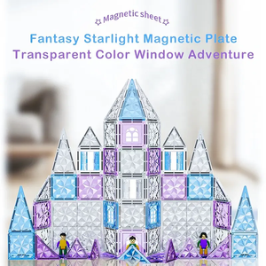 ألعاب تعليمية من نوع جديد من ABS بتخفيضات كبيرة 75 قطعة بناء مغناطيسية بلاستيكية ملونة مجموعات أسعار الجملة - Product Image 3