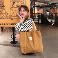 Ouye sac fourre-tout personnalisé pour femmes sac à bandoulière simple écologique en toile avec logo imprimé taille moyenne manipulé