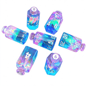 Custom Foil Inside Potion Bottle <strong>Dice</strong> Set, Gradient Resin Polyhedral DND RPG <strong>Dice</strong> for Fantasy Tabletop Games OEM Wholesale - Product Image 1