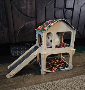 Moderna grande nascondiglio in legno di porcellini d'India sostenibile Pet House impermeabile Pee Pad in legno non trattato biancheria da letto moderna - Product Image 5