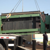 Mesh Gabion Making Machine PLC Contrôlé Haute Capacité 220 m/h Diamètre du fil 1.8-4mm pour la protection des berges de la rivière