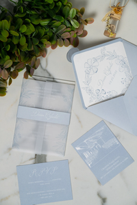 <span class=keywords><strong>Carte</strong></span> d'invitation de mariage en acrylique bleu personnalisé personnalisable floral plexi glass <span class=keywords><strong>carte</strong></span> de mariage transparente - Product Image 4