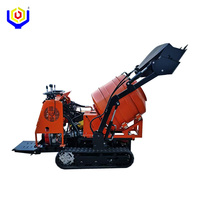 Bétonnière autochargeante 350L, moteur 10HP, haute efficacité de mélange, bétonnière sur chenilles pour la construction