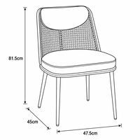 Chaise de salle à manger turquoise avec dossier en U inversé sur structure de couleur chocolat