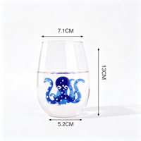 Verre à shot créatif en forme de pieuvre 3D, design moderne, haute qualité, transparent, réutilisable, 300 ml, passe au lave-vaisselle, pour fêtes, bars, restaurants