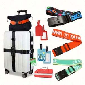 Custom Logo Adjustable Travel Tsa Luggage Belt Sublimation Webbing Luggage <b>Strap</b> - Product Image 1