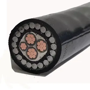 Os fabricantes fornecem cabo de alimentação de PVC XLPE para YJV 35mm 16mm 4 núcleos de cobre blindado