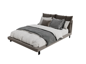 Lit double Queen Size moderne et personnalisé pour adultes, ensemble de meubles de <span class=keywords><strong>chambre</strong></span> à <span class=keywords><strong>coucher</strong></span> gain de place pour petits appartements et hôtels - Product Image 1