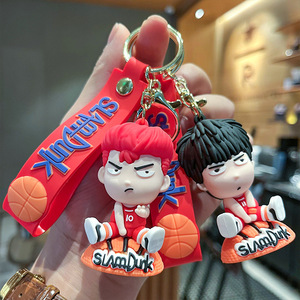 Cool 3D Slam <span class=keywords><strong>Dunk</strong></span> porte-clés souple PVC caoutchouc Anime sac à dos pendentif dessin animé 3D Slam <span class=keywords><strong>Dunk</strong></span> porte-clés <span class=keywords><strong>Promotion</strong></span> - Product Image 3