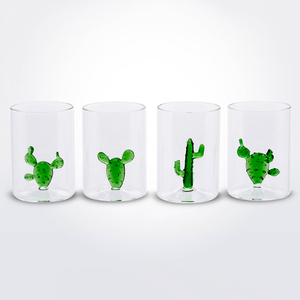 卸売カスタマイズ3Dマグ透明ガラスサボテンカップコーヒーティーウォーターミルクJAR - Product Image 2