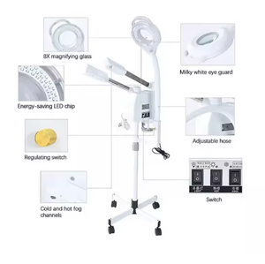 เครื่องอบไอน้ำร้อน-เย็น 3 in 1 พร้อมไฟวงแหวนขยาย 8 เท่า ดีไซน์ทันสมัย สำหรับร้านเสริมสวย ซาวน่า เครื่องพ่นไอน้ำโอโซน - Product Image 5