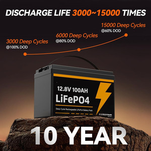 Batteria ricaricabile al litio LiFePO4 da 12V 100Ah (confezione da <span class=keywords><strong>3</strong></span>) con BMS e protezione per basse temperature per camper, imbarcazioni, sistemi solari, furgoni, rimorchi e backup - Product Image 5