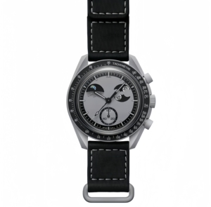 Montres à quartz de luxe <span class=keywords><strong>Moonswatch</strong></span> pour hommes, haute qualité, chronographe étanche, bracelet en plastique, céramique, cuir, design en carton - Product Image 5